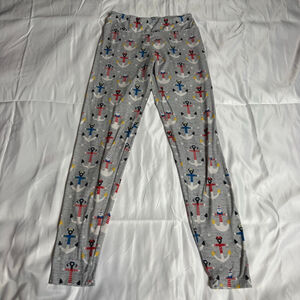 Women's Disney Cruise Line Gray Red Anchor Leggings S